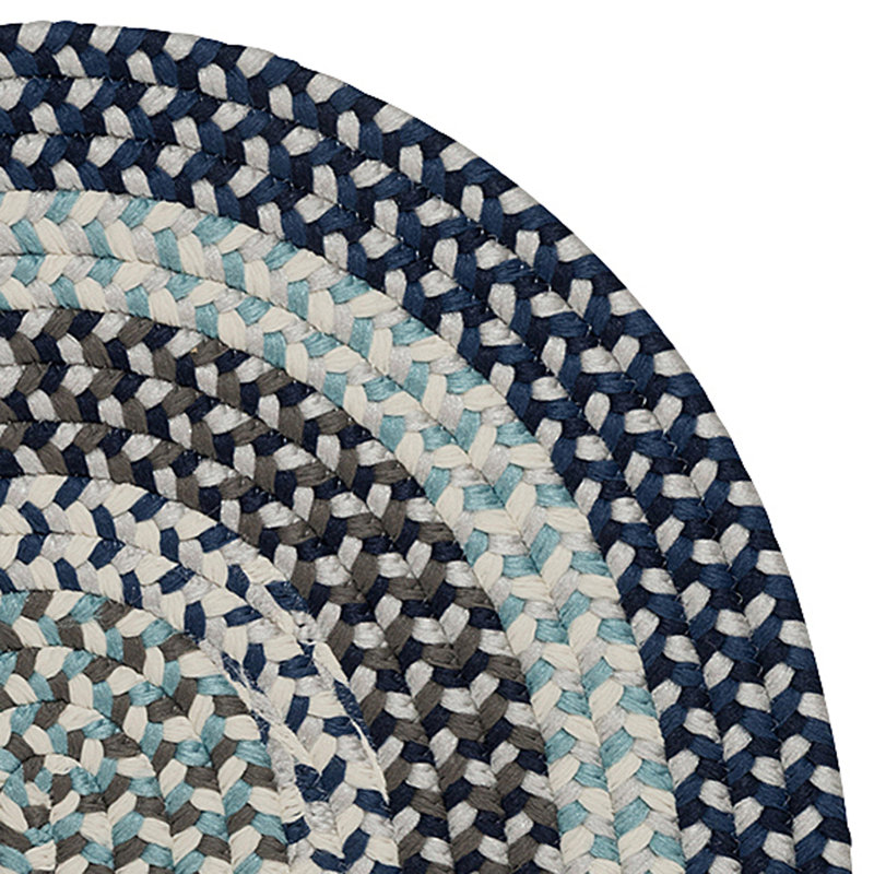 Tapis bleu / vert Gokmen Farmhouse, Ovale 9 pi x 12 pi