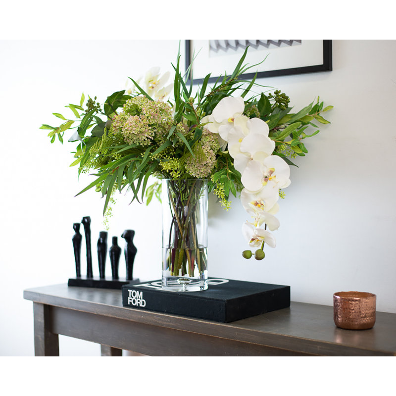 Silk Orchid Arrangement in Vase