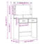 Grey Sonoma Engineered Wood 41 X 135 Cm Vanity Table
