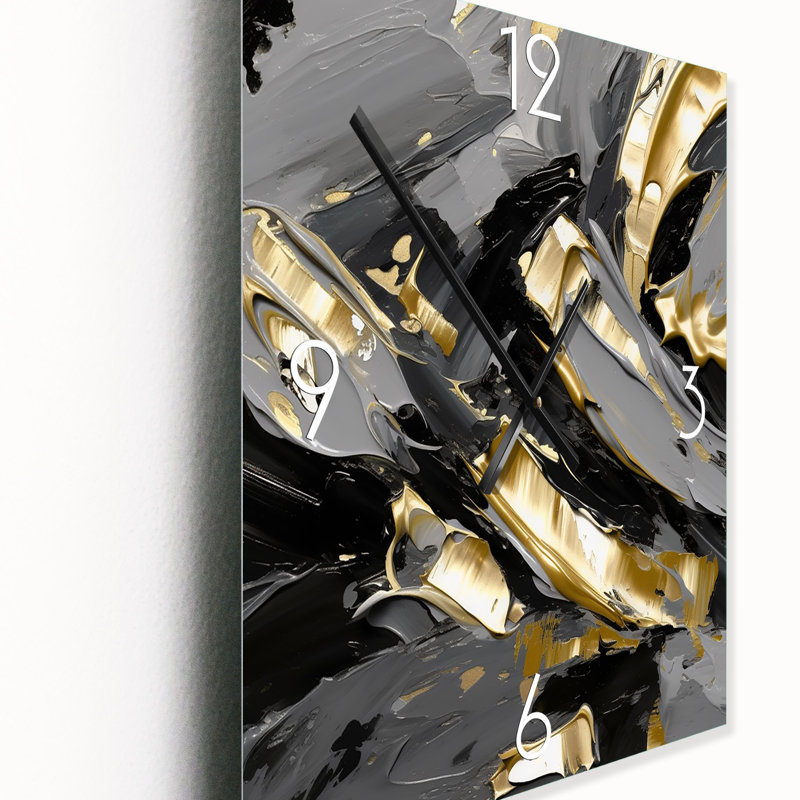 Seconds Before Euphoria I - Horloge murale abstraite, H 28 po x l 12 po x P 1 po
