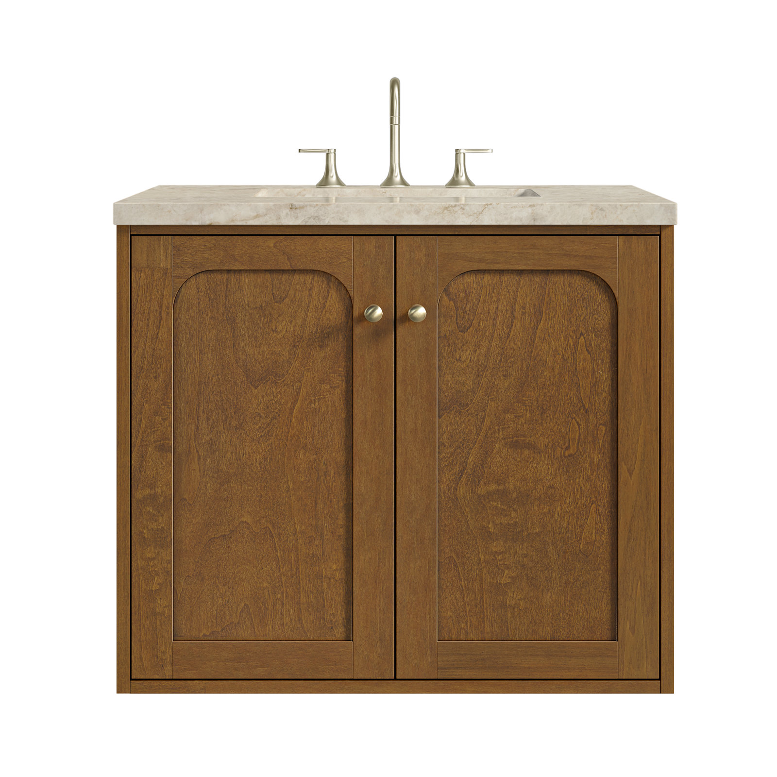 Laurent 30'' Single Bathroom Vanity, 8" Widespread, Tajnar, Honey Brown