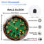 Horloge murale avec boules de billard et chiffres - art moderne 12 po