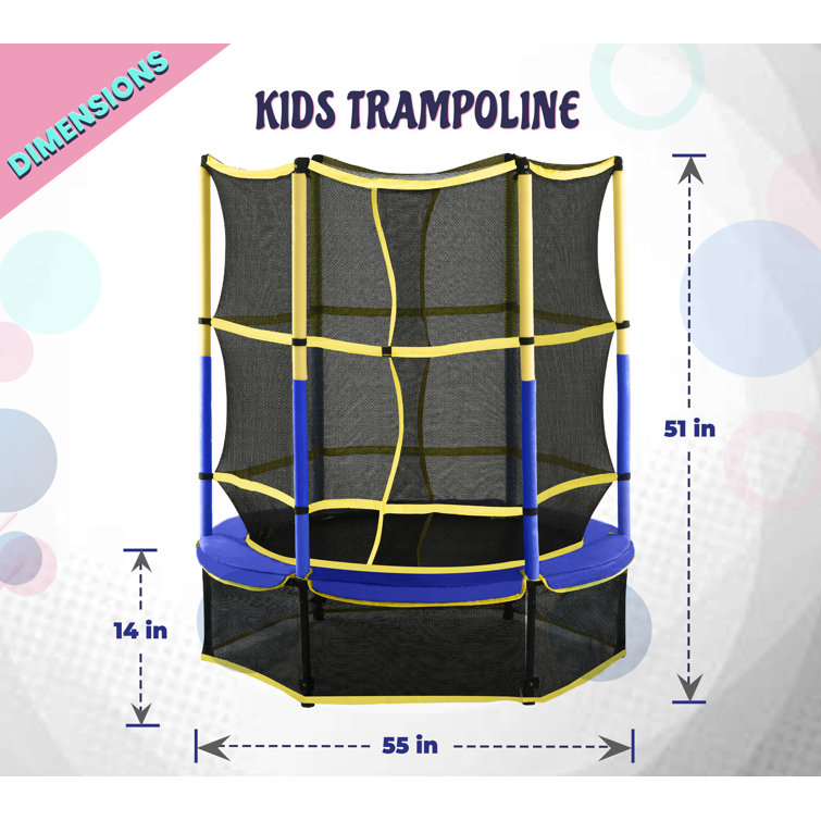 Upperbounce Trampoline And Enclosure Set With Easy Assemble Feature, Outdoor Games, Sports & Outdoors