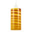 Striped Amber Glass Cylinder Pendant Shade With Retro Inspired Look By 