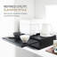 Yamazaki Home Tower Organisateur de comptoir de cuisine avec tiroir et tablette coulissante - Support à micro-ondes en acier avec tiroir, tablette de comptoir moderne, blanc-99182021