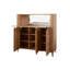 Sledmere Manufactured + Solid Oak Wood 3-Door 1 Flap Display Cabinet