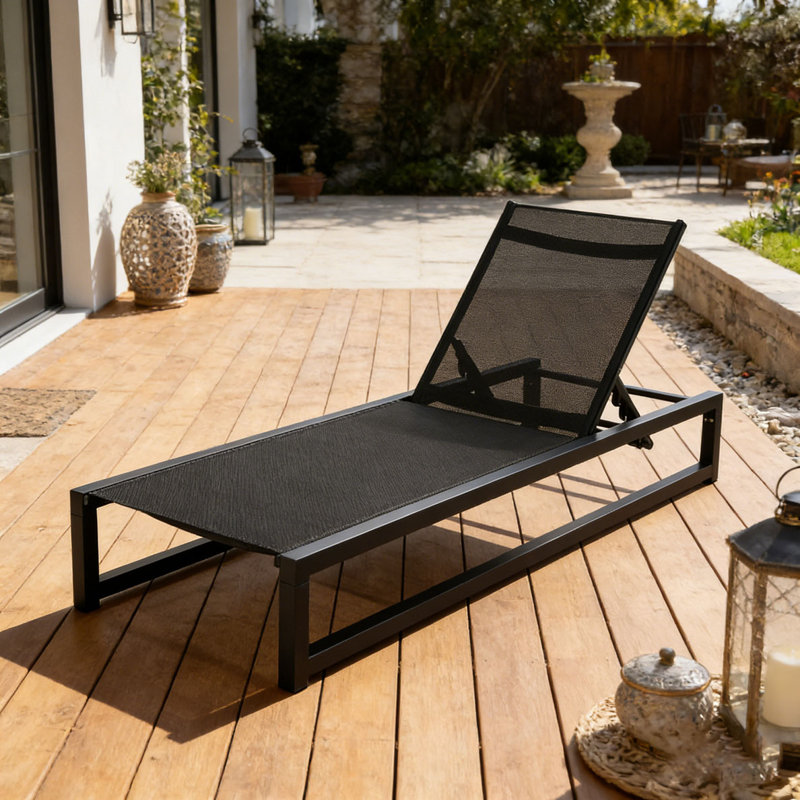 CHAISE LUNGE, Noir, 1