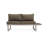 Right Arm Seater - Khaki Aluminium Spacious Choice. 65.01 In. Depth, 30.91 Width, 26.51 Height, 42.09 Lb. Weight Elegant Spot. D, W, H, Wt