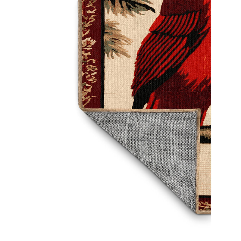  Tapis lavable Northern Cardinal Birds, Rond 6 pi