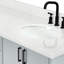 Meuble-lavabo double 72 po ARIEL Kelly avec comptoir en quartz de Carrare-99405157