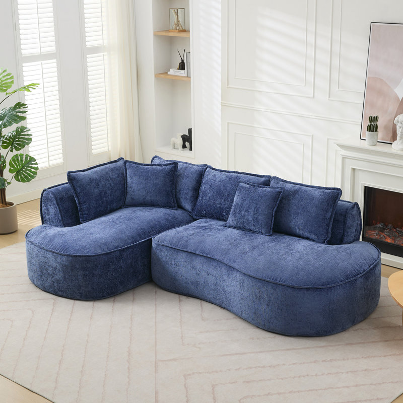 Canapé modulaire Boneless 109,5 po Cloud, Bleu