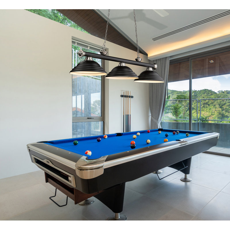 Billard 3 lumières Annaleisa, Noir mat, Noir mat