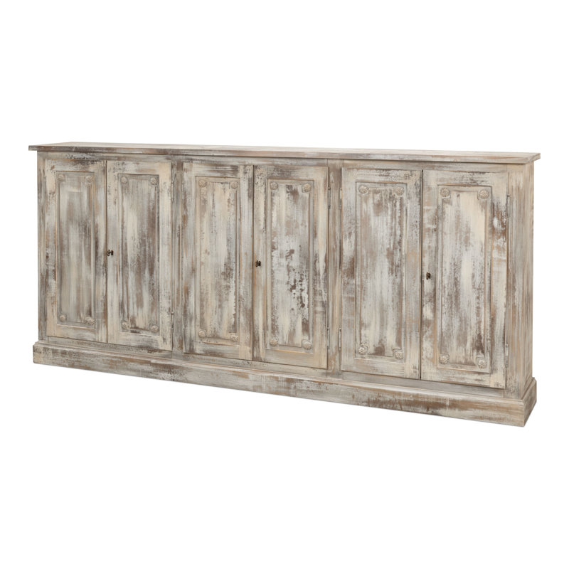 Pagnano 96'' Solid Wood Sideboard, Gray