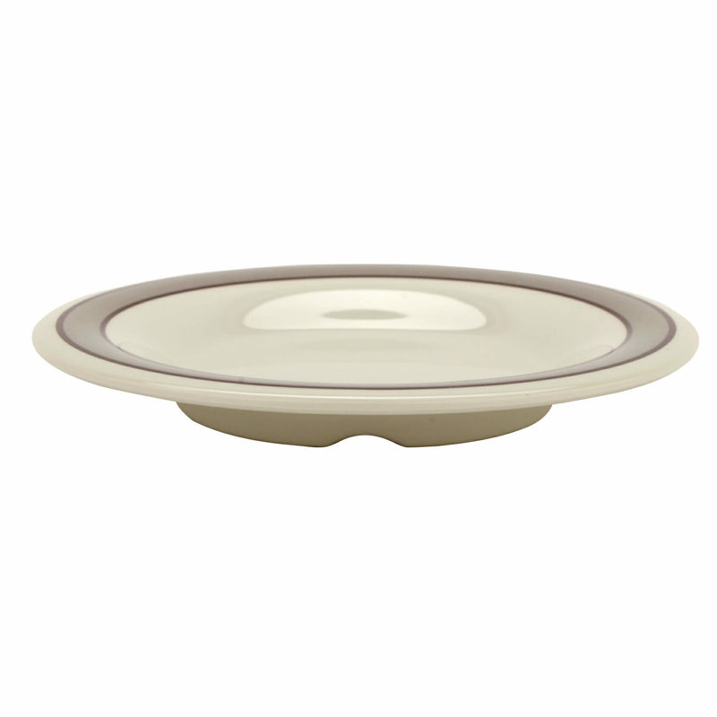  Assiette à hors-d'œuvre en mélamine 6,5 po, ensemble de 4, Brun