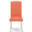 L'ensemble de salle à manger 3 pièces comprend une table de cuisine ronde avec piédestal et 2 chaises de salle à manger Parson en simili cuir rose flamant, blanc lin-588374900-638415236-638415234