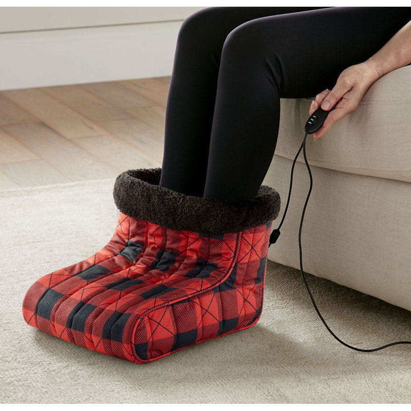 Chauffe-pieds chauffant Micro Flannel®, Carreaux rouge Buffalo