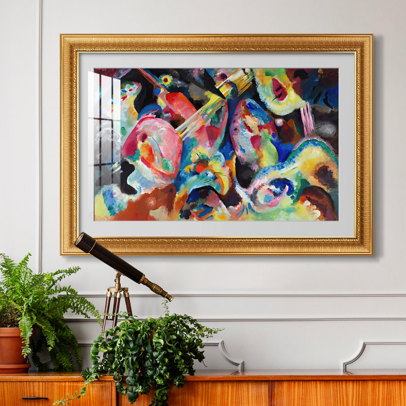 Improvisation. Déluge, 1913 - Wassily Kandinsky - Estampe encadrée sur mesure, 24x34 INNER SIZE, Framed Print with Mat