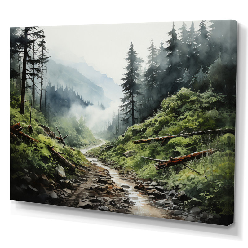 Bhayani Green Forest, parc national olympique I - reproduction, H 16 po x l 32 po x P 1 po, Toile tendue