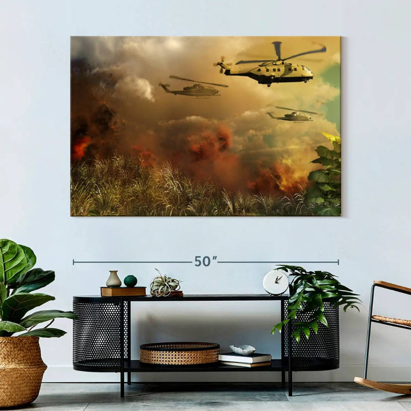 Lelar Helicopter Rescue Fleet, 34" H x 51" W