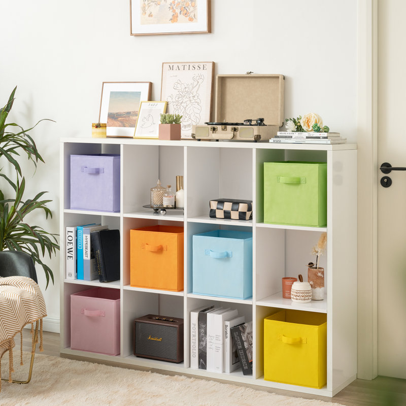6 Pack Fabric Storage Cube, 11'' H X 11'' W X 11'' D, Multicolor