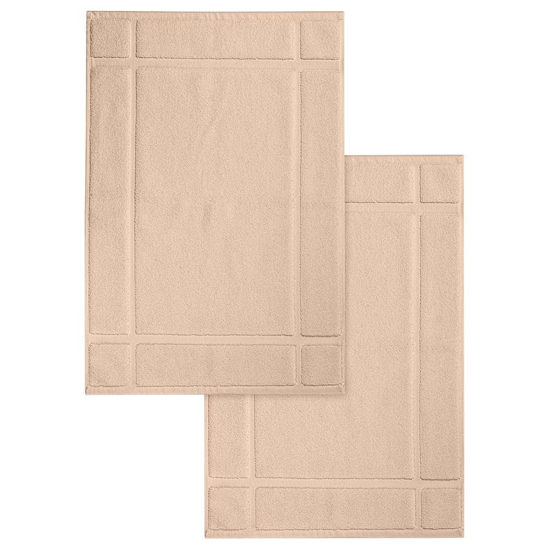 Tapis de bain - pour plancher de salle de bain - Très absorbant - Lavable à la machine, L 20 po x L 34 po, Beige