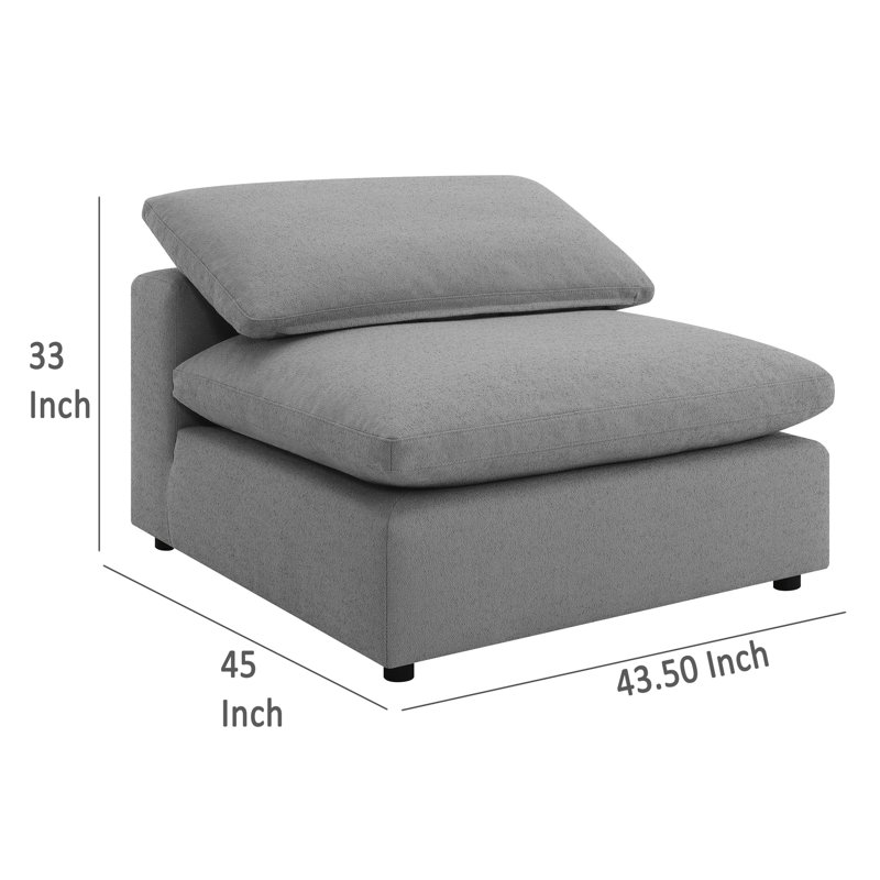 Fauteuil rembourré Raleigh Boucle, Boucle gris