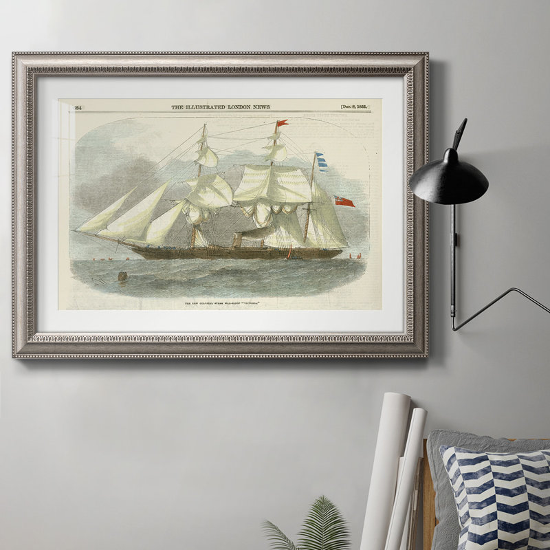 Antique Clipper Ship III, toile encadrée de qualité supérieure - prête à être accrochée, H 24 po x l 36 po x P 2,5 po