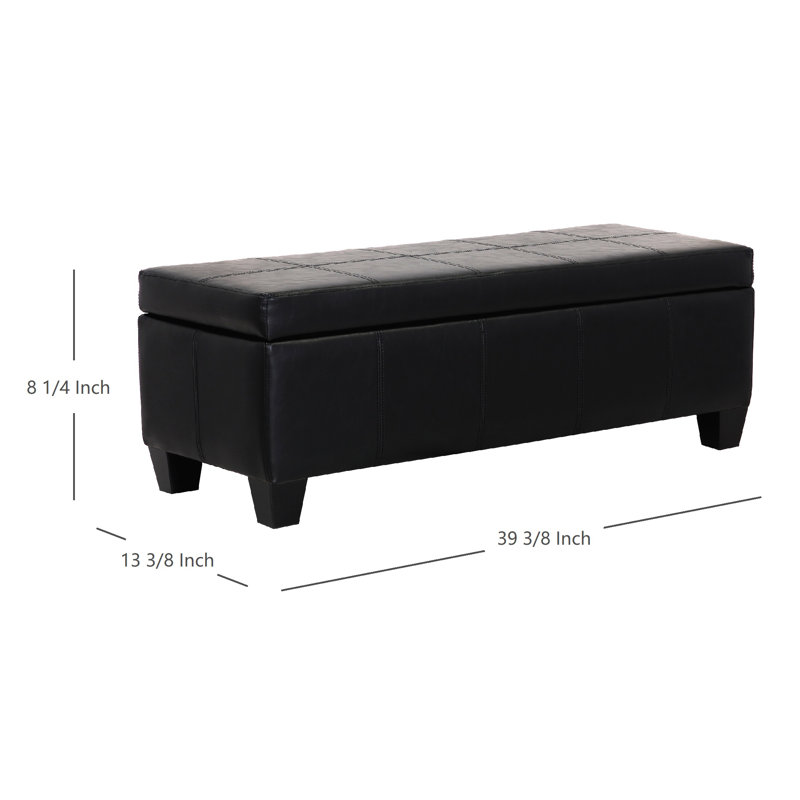 Banc de rangement Azarae, Noir