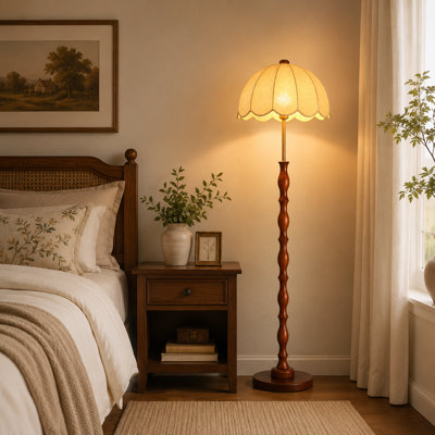 Ash Wooden Floor Lamp
