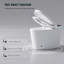 Toilette bidet moderne Modern Smart - ouverture / fermeture automatique, capteur de pied, fonction d'air chaud, blanc avec couvercle ouvert / fermé intégré, siège chauffant,