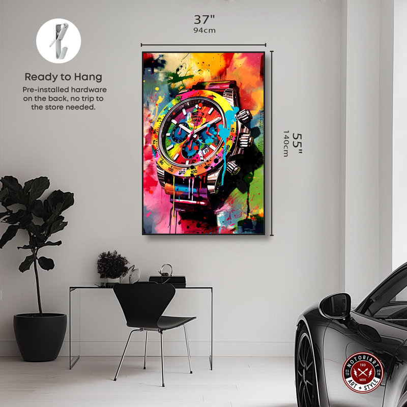 «Watch For Legends», art mural graffiti urbain par Notoriart, Black Framed, H 55 po x l 37 po