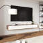 Armoire flottante, meuble télé mural, centre de divertissement avec 3 tiroirs, console multimédia en bois, entièrement assemblée-1707273373