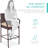 Rovenia Upholstered Counter Stool with Iron Frame