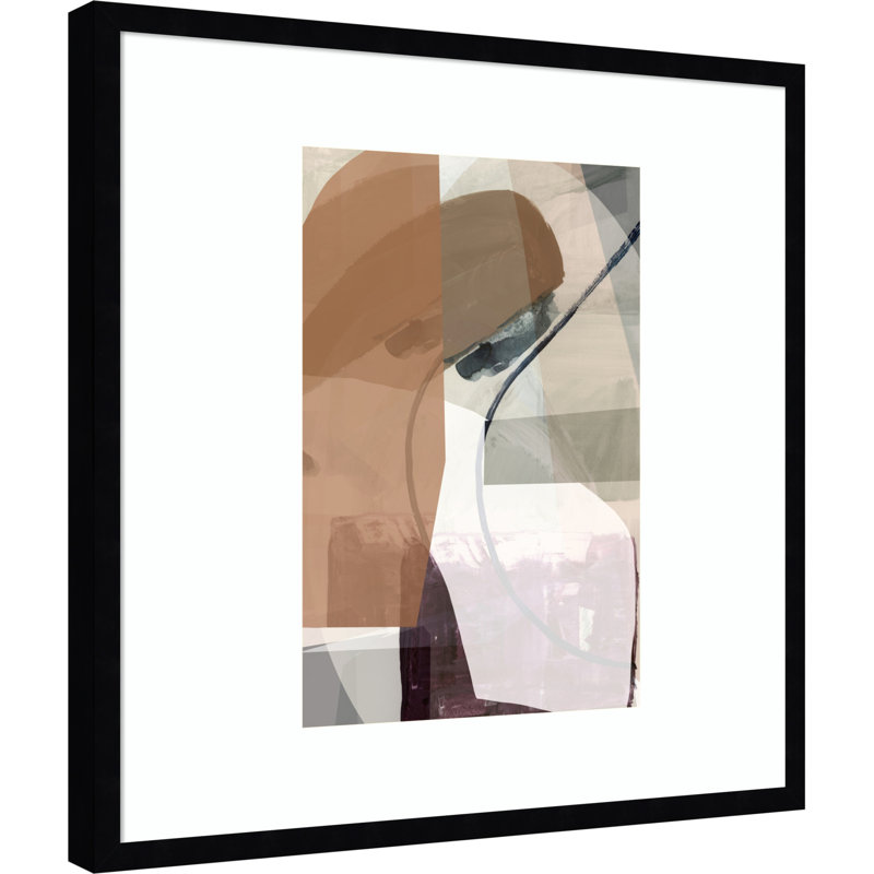 «Subversive Comfort 1» par Cartissi, impression sur bois encadrée, 25 x 25, Noir Svelte