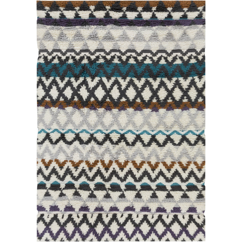 Tapis de zone grise tissé à la main Levell, Rectangle 2 pi x 3 pi