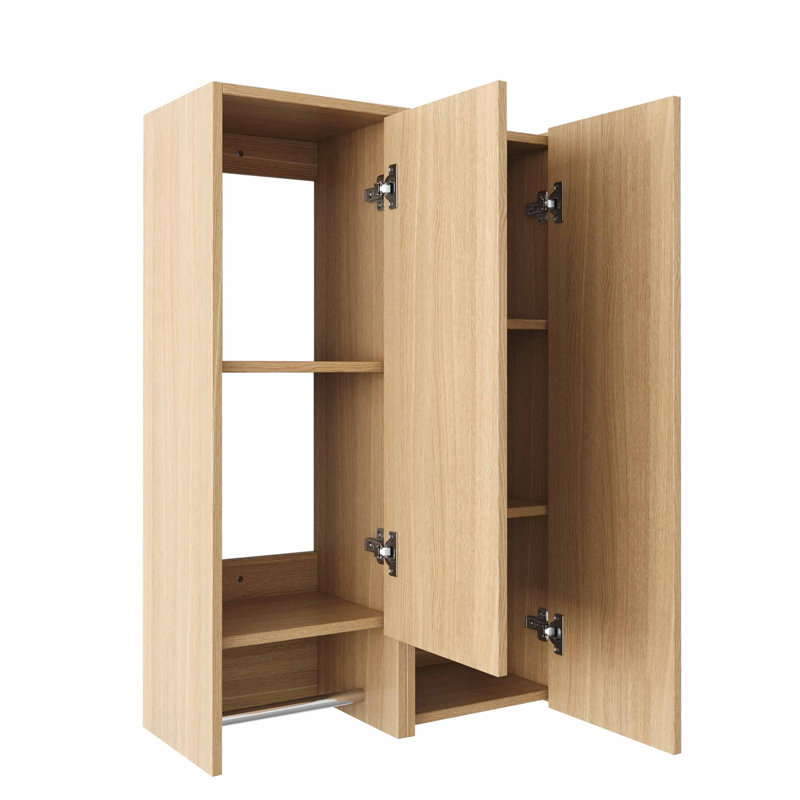 Combinaison d'armoire murale avec porte à fermeture douce et tablette ouverte