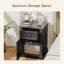 Ensemble de 2 tables d'appoint avec tiroirs et armoire, noir