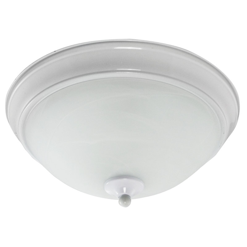 Glass Flush Mount, White