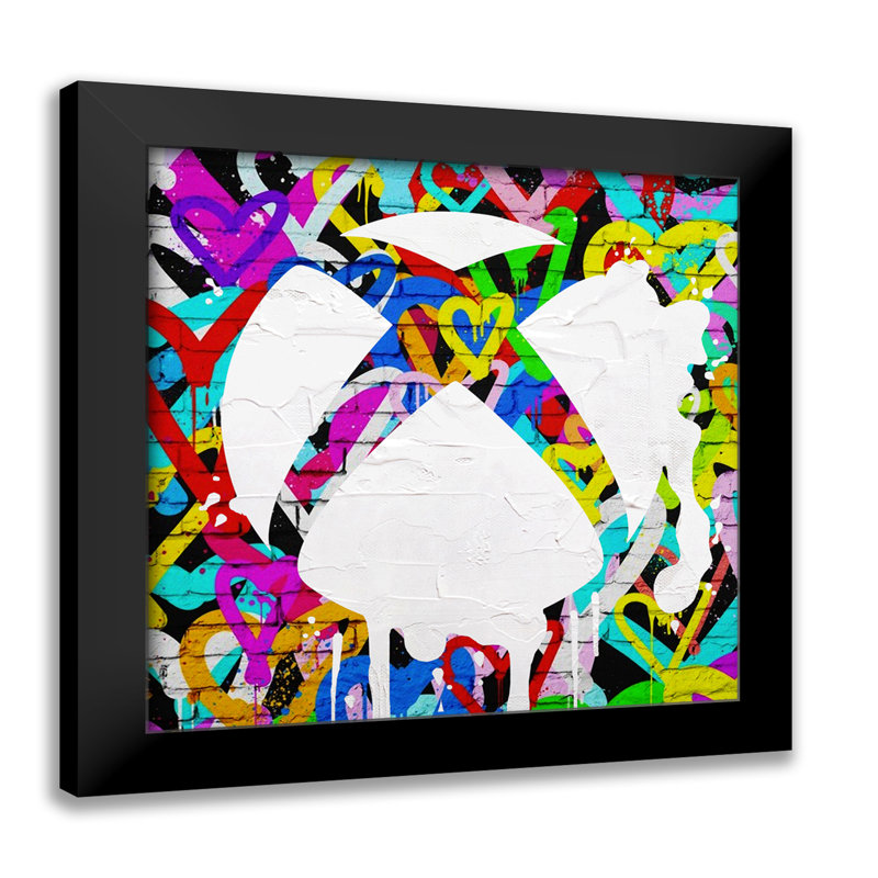 «Love», art giclée sur papier encadré noir, H 18 po x l 18 po x P 2 po