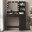 Bureau de coiffeuse moderne avec miroir et lumière Sleek & Chic Modern-1997247928