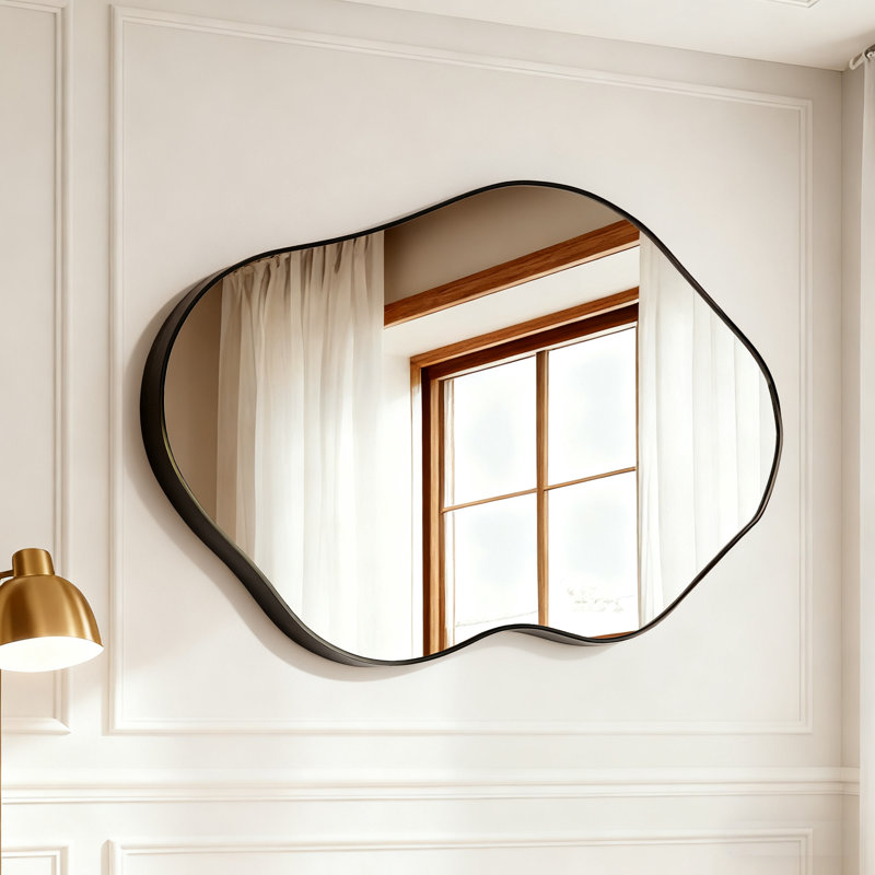 Inrregular Wall Mirror - Wall Mirrors Decorative Asymmetrical Mirror Tempered Glass Aviation Aluminum Alloy Frame For Bathroom, Bedroom, Living Room, Cloakroom, Entryway