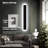 24" Modern Black LED Dimmable Waterproof  Linear Outdoor Wall Sconce for Exterior Porch or Garden-629922490