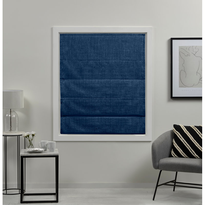 Store romain occultant 100% Exclusive Home Acadia, l 23 po x L 64 po, Denim