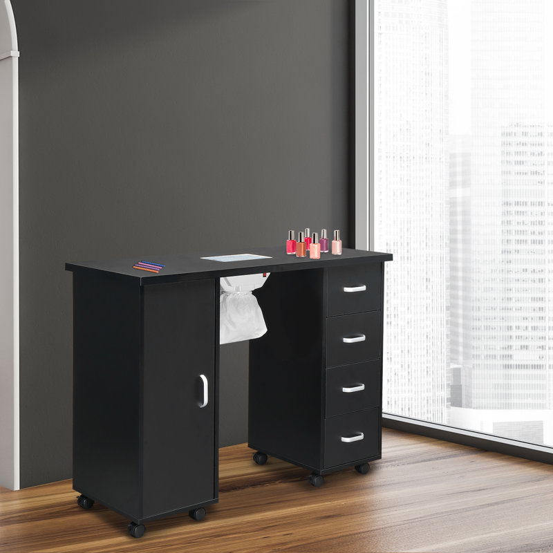 Table de manucure Amberle, Noir