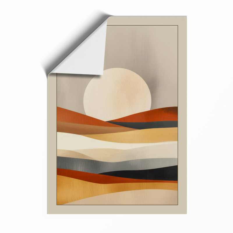 Desert Under Sun Minimalist - Print, Oak, A3 - 42.0 x 29.7 cm