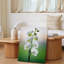 Toile, composition en gros plan d'orchidées blanches délicates présentant leur art mural, pétales veloutés doux et détails complexes-1472024699