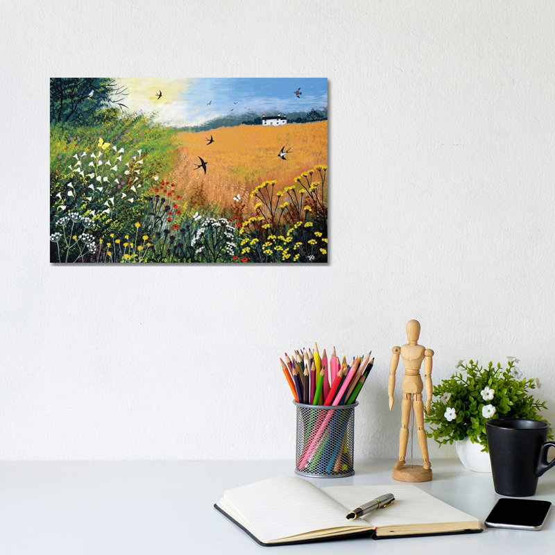 Harvest Swallows - Wrapped Canvas Print, 20.32 cm H x 30.48 cm W