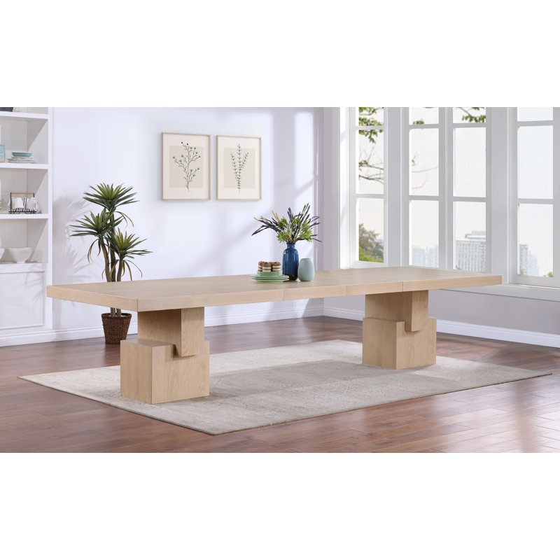 Anzio Rectangular 96'' L x 48'' W Dining Table, Oak