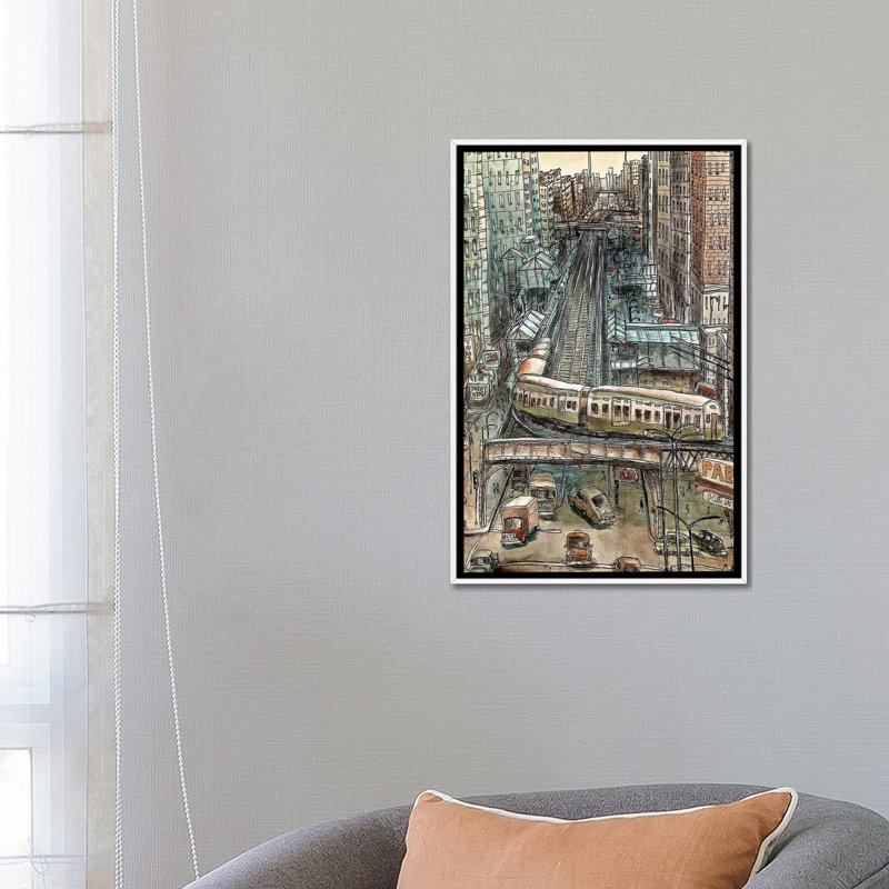 Autour du coude, reproduction d'art sur toile encadrée, H 26 po x l 18 po, Reproduction encadrée sans passe-partout, Blanc