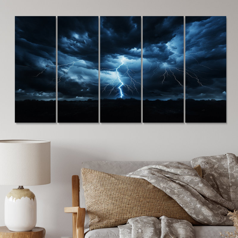 «Ethereal Lightning IV» sur toile, reproduction de 5 pièces
